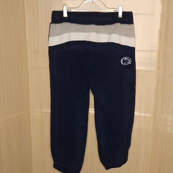 Penn State University Navy Blue Capri Sweatpants By E5 Medium - Picture 4 of 9